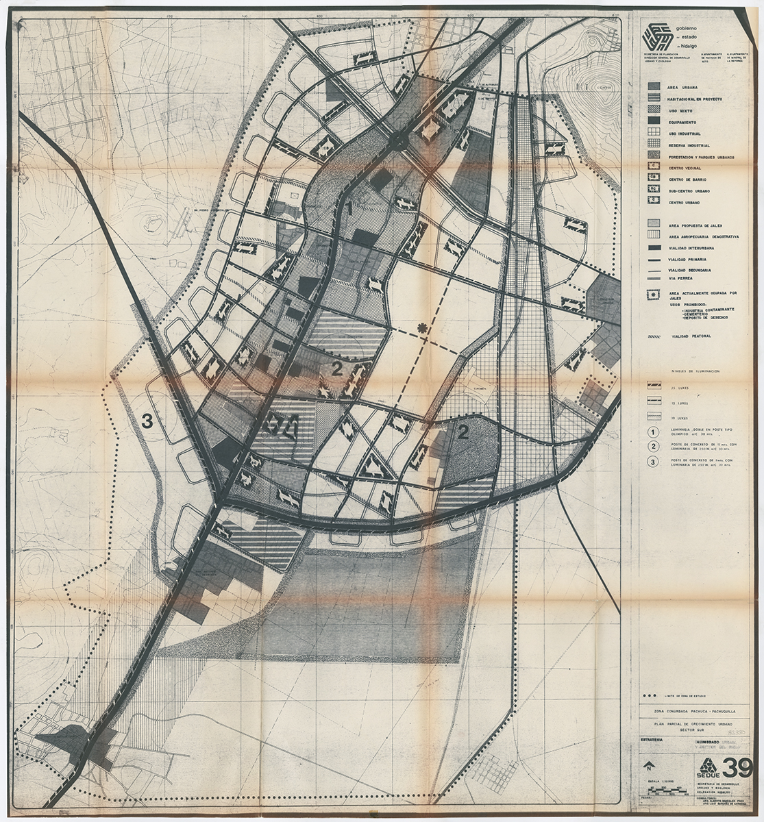 Plan Parcial de Crecimiento, Sección Sur. (AGP 85-330, AAM-FA/UNAM)