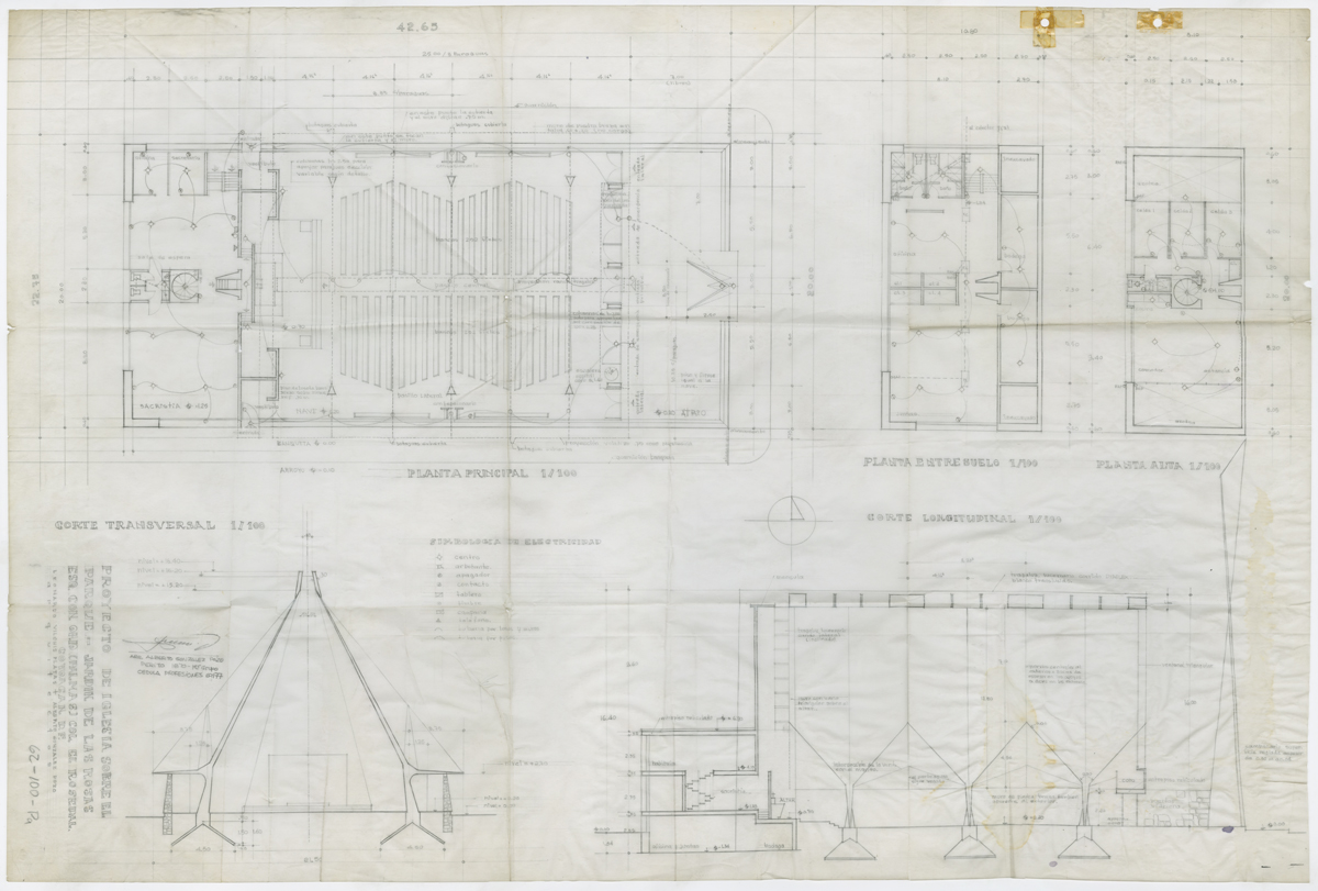 Plano arquitectónico. (AGP 62-100, AAM-FA/UNAM)