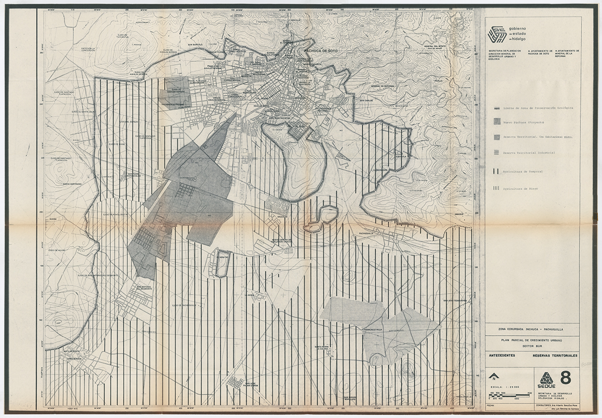 Plano de reservas territoriales. (AGP 85-330, AAM-FA/UNAM)