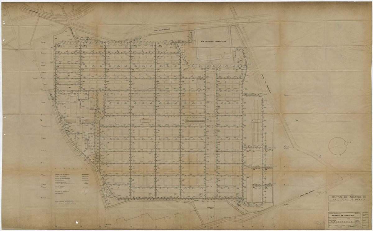 Planta de conjunto y de distribución. (AGP 69-100, AAM-FA/UNAM)